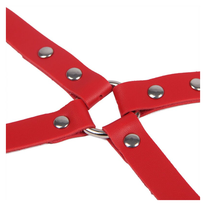 SUBBLIME - 953706 ESPOSAS CON CINTURÓN BONDAGE ROJO TALLA ÚNICA